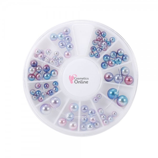 Carusel 3D pentru unghii C089 cu perle colorate 3 - 5mm